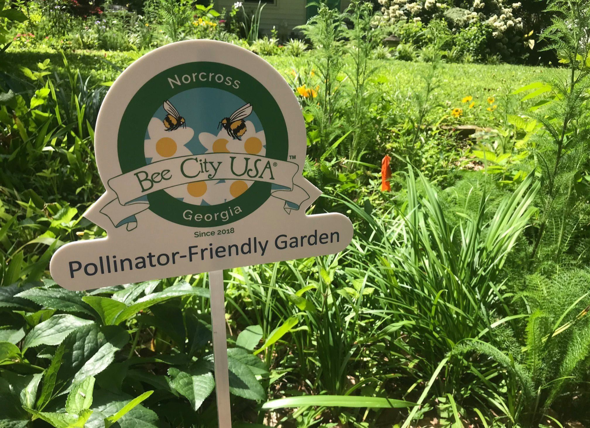 pollinator garden sign