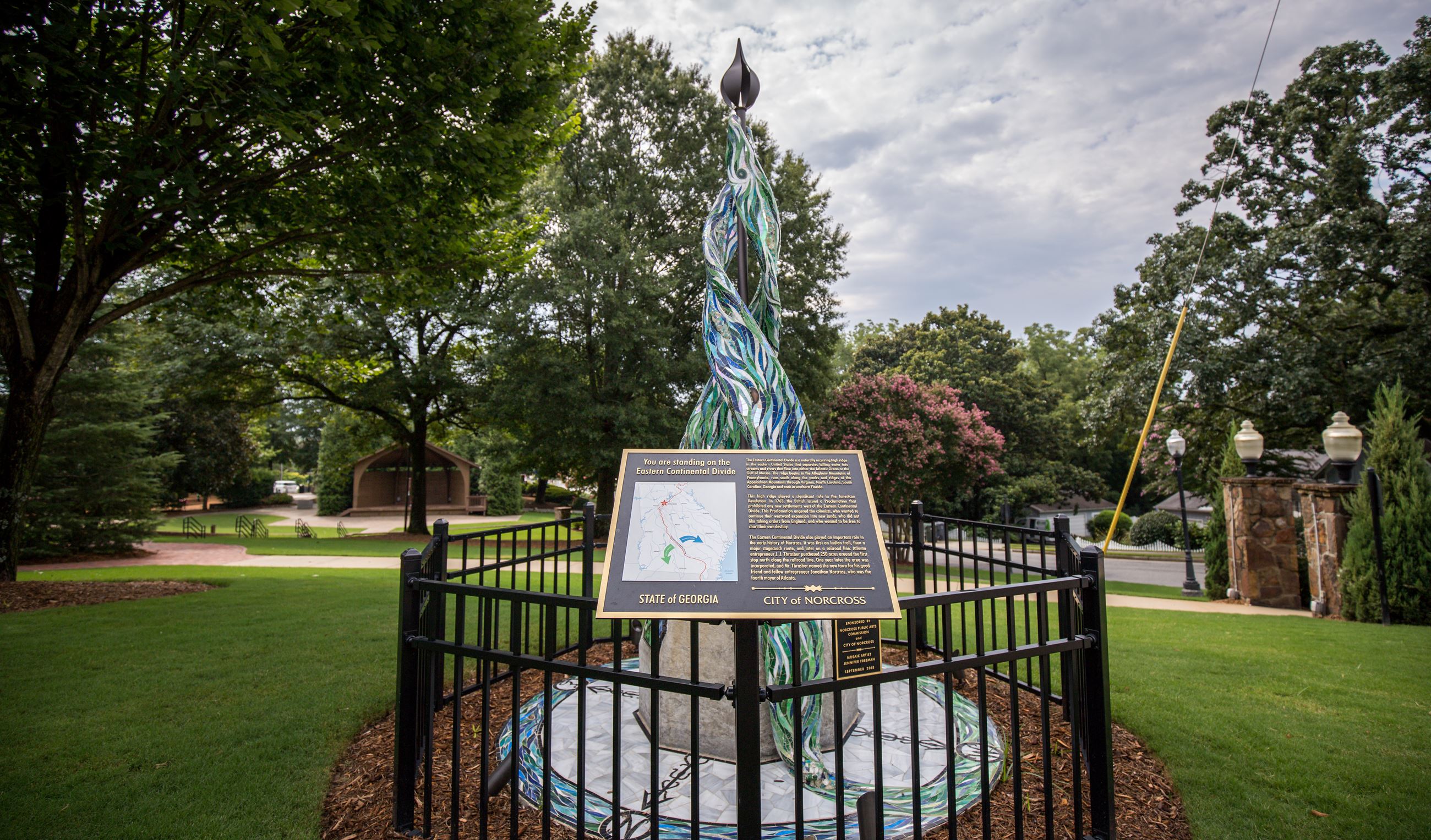 art - eastern continental divide mosaic sculpture