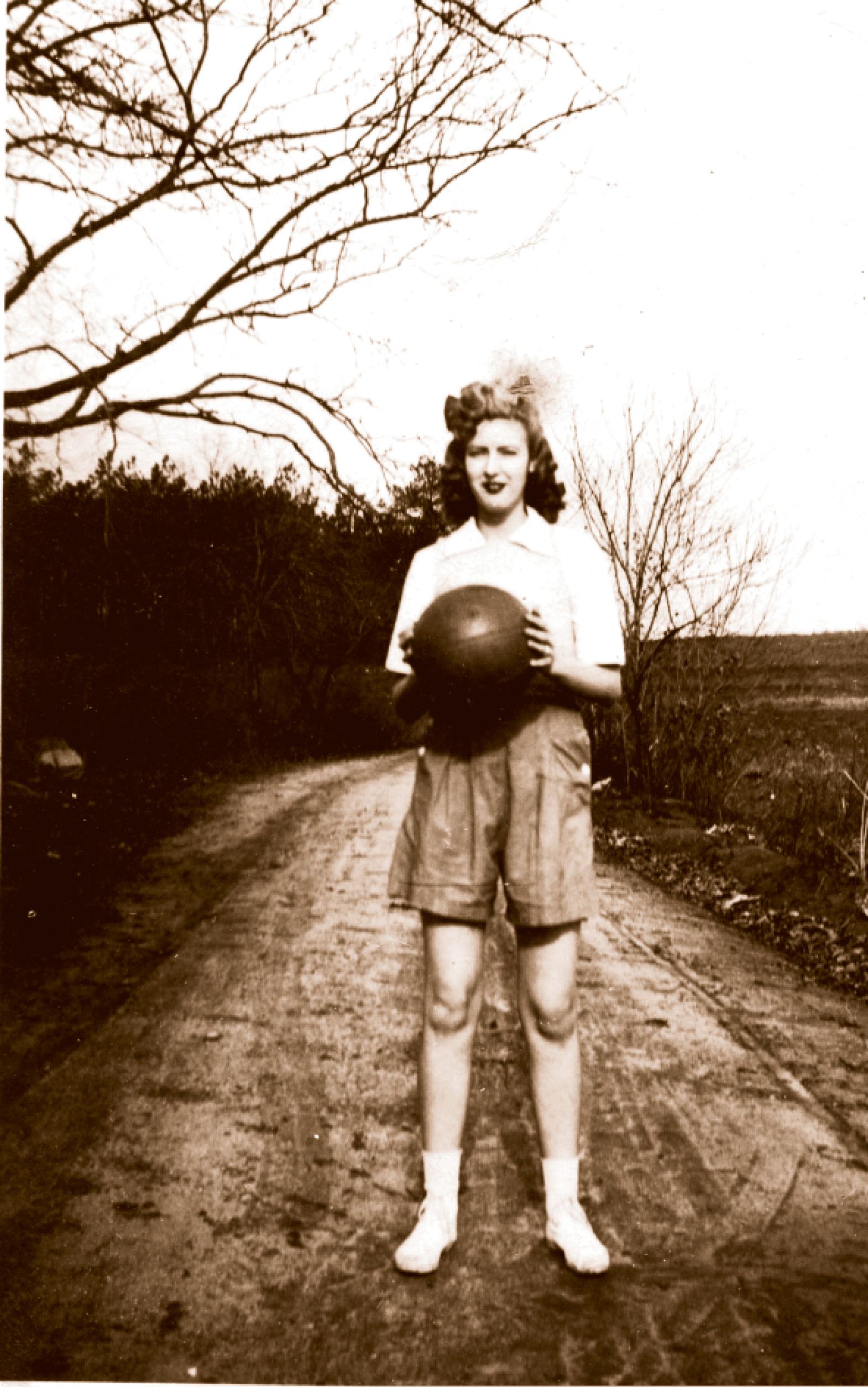 Jane Scott with her basketball