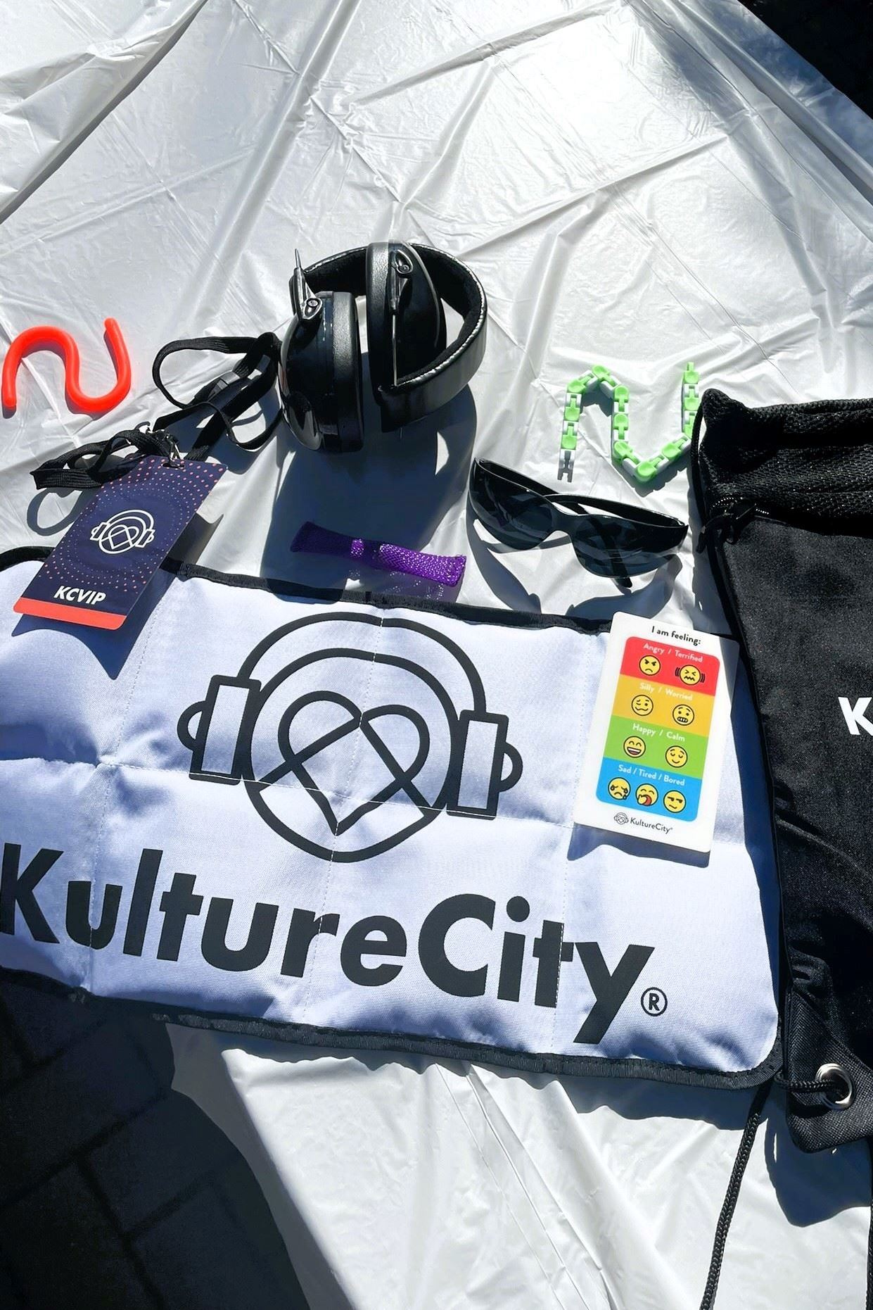 Sensory Bag items displayed