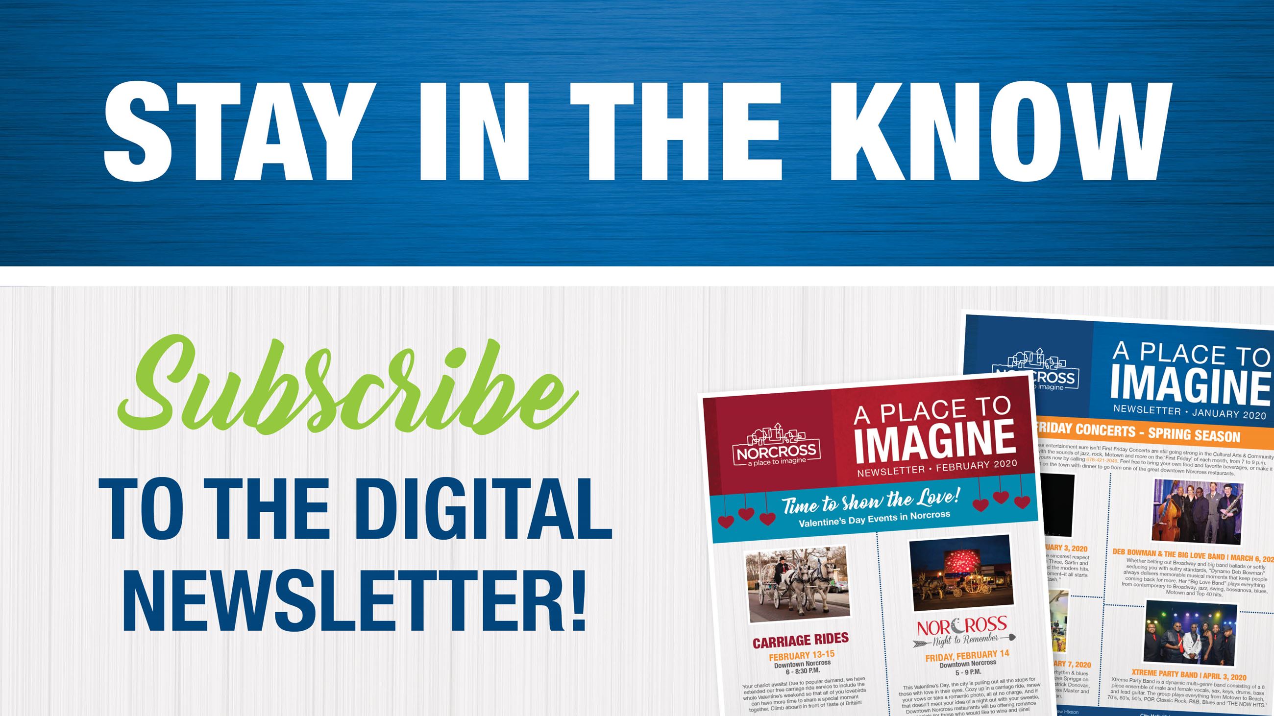 Digital Newsletter promotion graphic